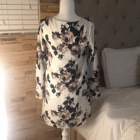 black and white floral dress - Picture 4 of 7